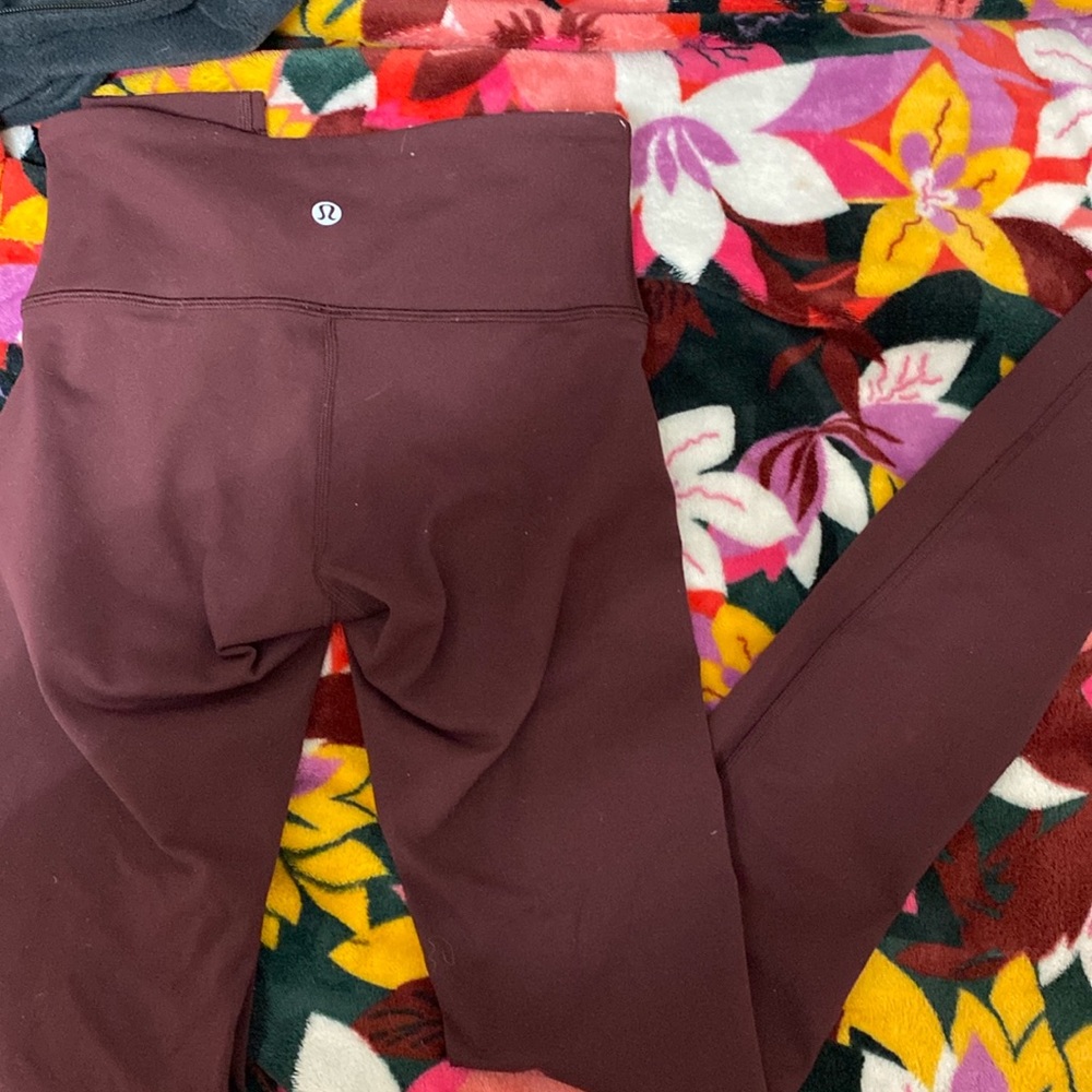 Maroon Lululemon Leggings